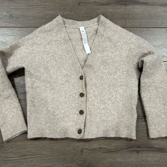 Lululemon Women's Alpaca Wool-Blend Cardigan Sweater Sz L - Picture 1 of 5